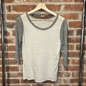 J.Crew Linen Baseball Tee
